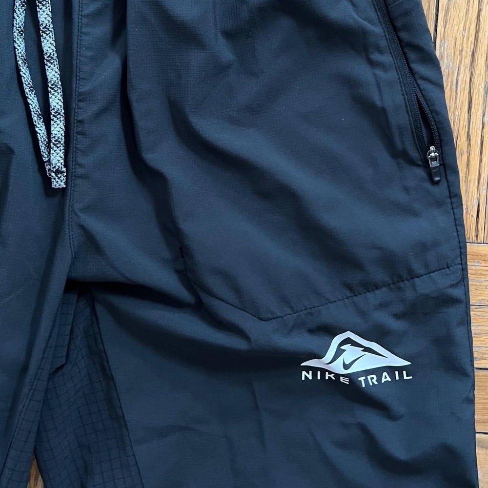 Men's Nike Trail Dri-Fit Running Pants in Black, Size Small